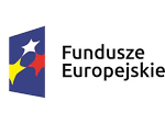 Logo Funduszy Europejskich trzy gwiazdy (biała, żółta, czerwona) na niebieskim tle oraz flaga Unii Europejskiej 12 żółtych gwiazd na planie okręgu na niebieskim tle